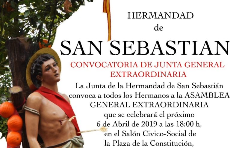 Junta extraordinaria de la Hermandad de San Sebastián